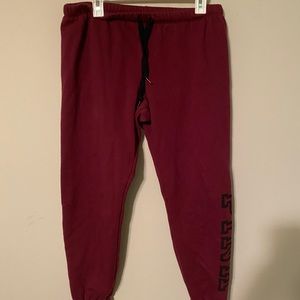 Maroon PINK sweatpants